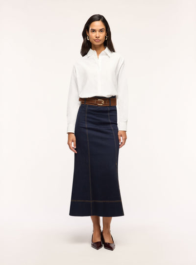 Camicia ampia in popeline