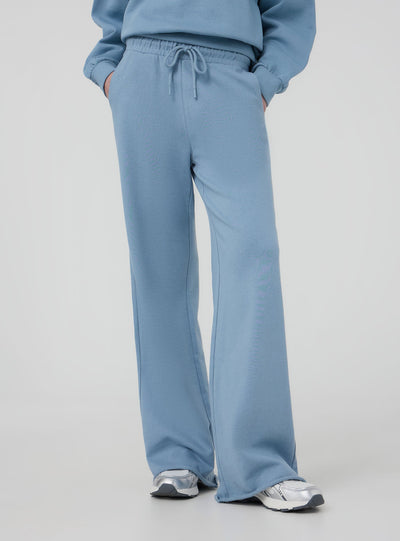 Pantaloni tuta wide leg con coulisse