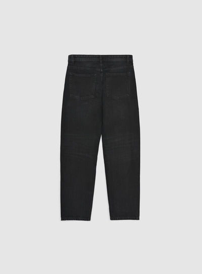 Jeans baggy a tinta unita
