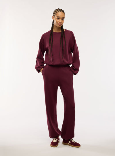 Pantaloni tuta ampi con elastico al fondo