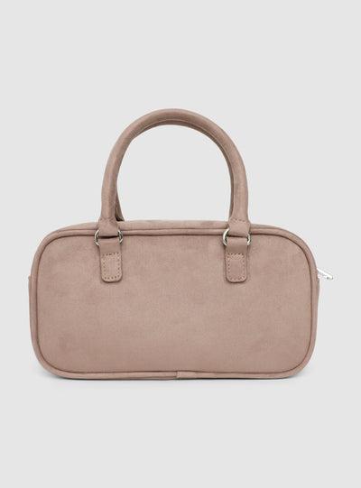 Borsa effetto scamosciato con tracolla