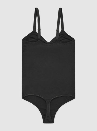 Body modellante a tinta unita con spalline sottili