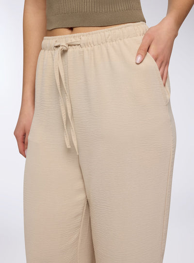 Pantaloni wide leg con coulisse