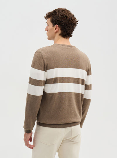Maglia girocollo a righe