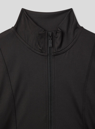Felpa sportiva aderente crop con zip