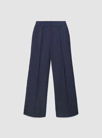 Pantaloni wide leg a tinta unita