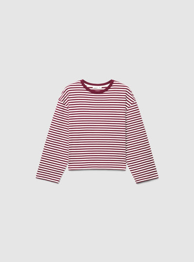 T-shirt a righe girocollo