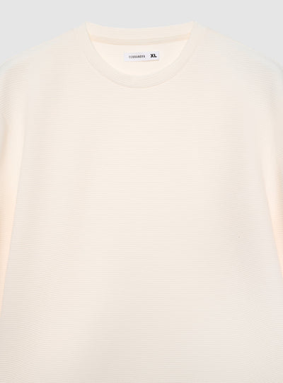 Long-sleeve crew neck plain T-shirt