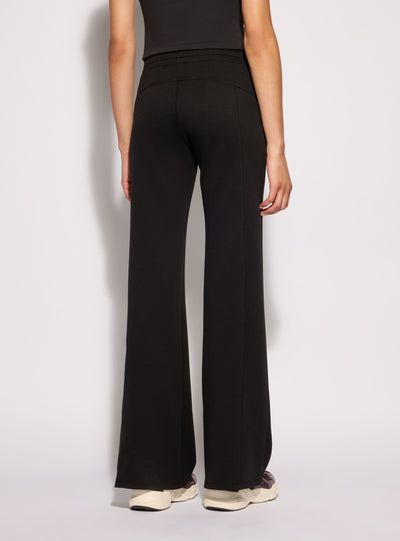 Pantaloni tuta sportivi wide leg a tinta unita