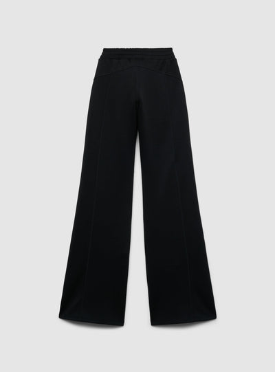 Pantaloni tuta sportivi wide leg a tinta unita
