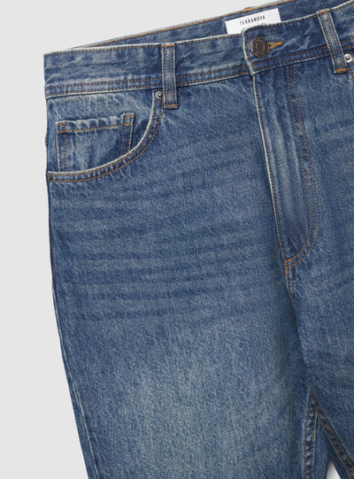 Jeans relaxed a tinta unita