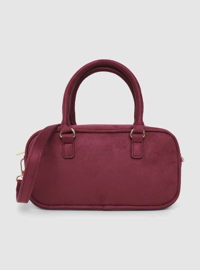 Borsa effetto scamosciato con tracolla
