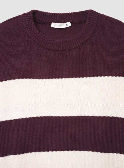 Maglia ampia a righe con maniche balloon