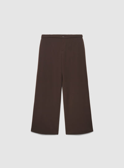 Pantaloni wide leg a tinta unita