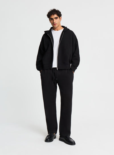 Felpa crop con cappuccio e zip