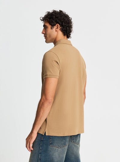 T-shirt polo a tinta unita