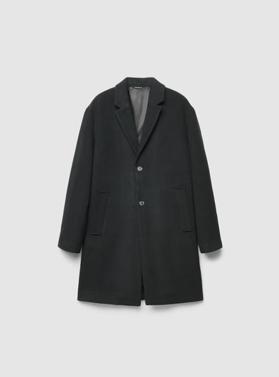 Cappotto monopetto a tinta unita