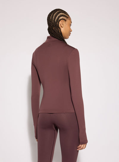 Felpa sportiva con zip a tinta unita