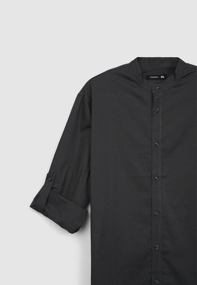 Camicia coreana in misto lino