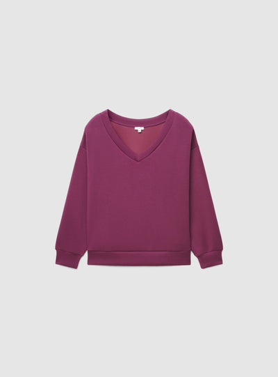 Felpa oversize con scollo a v