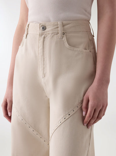Pantalon large à clous