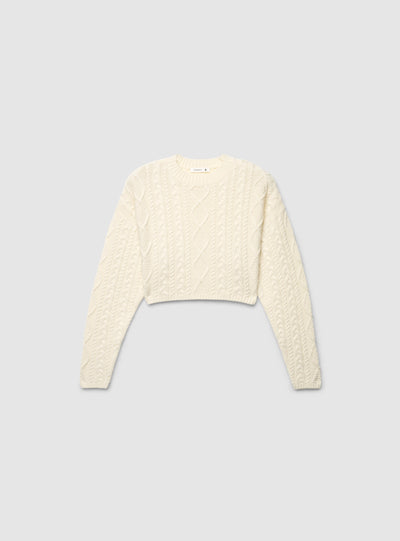 Maglia crop ampia a trecce