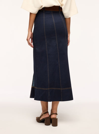 Gonna lunga a portafoglio in denim