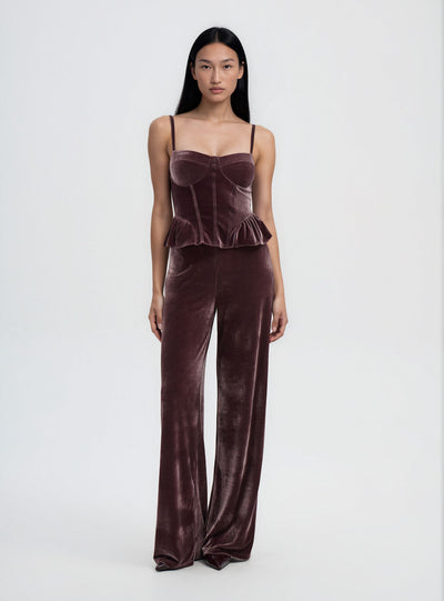 Bustier-Top mit Cups und Peplum