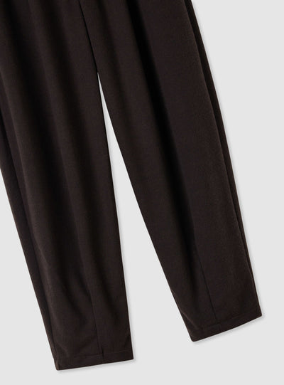Solid colour barrel trousers