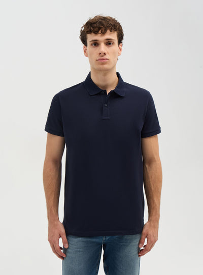 T-shirt polo a tinta unita