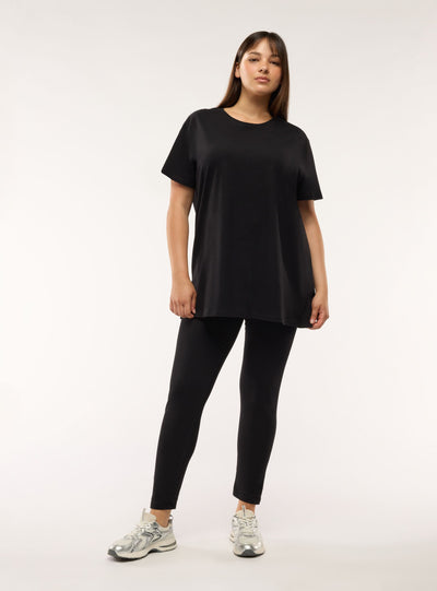 T-shirt maxi a tinta unita