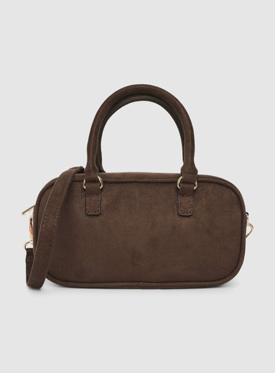 Borsa effetto scamosciato con tracolla