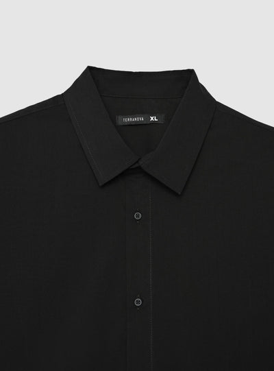 Camicia a maniche lunghe tinta unita