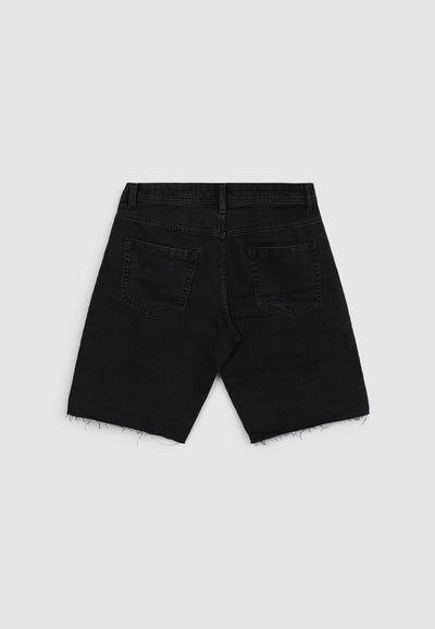Bermuda in denim sfrangiati con strappi
