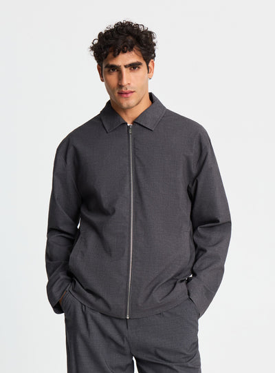 Giubbino con zip e colletto