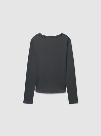 T-shirt manica lunga a tinta unita