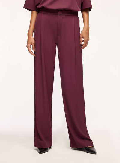 Pantaloni wide leg con pinces