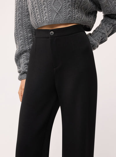 Pantaloni wide leg tinta unita