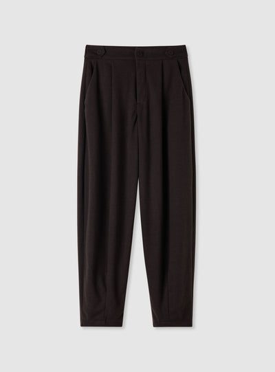 Solid colour barrel trousers