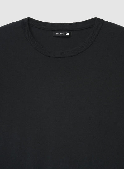 Maglia girocollo a tinta unita