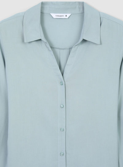 Camicia ampia a tinta unita