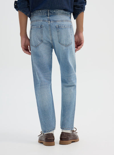 Jeans relaxed a tinta unita