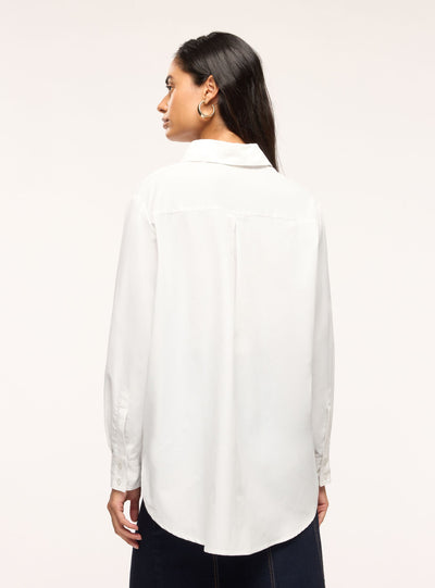 Camicia ampia in popeline
