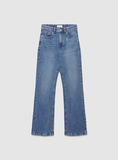 Jeans bootcut a vita media