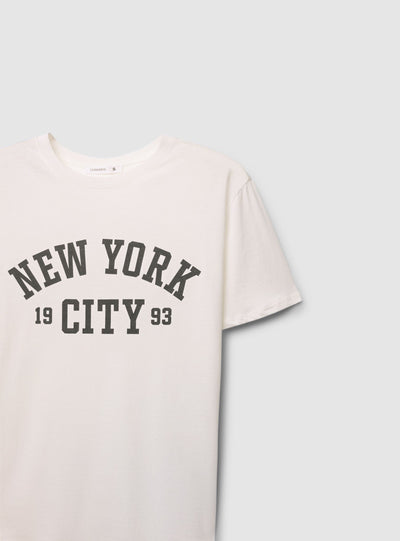 T-shirt ampia stampa college