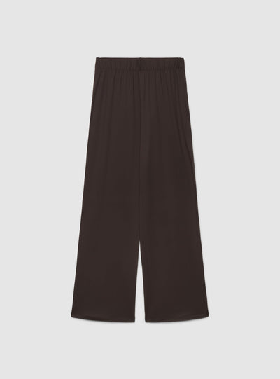 Pantaloni pigiama wide leg a tinta unita