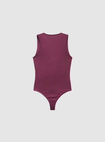 Body con scollo drappeggiato