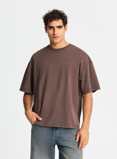 T-shirt boxy a tinta unita