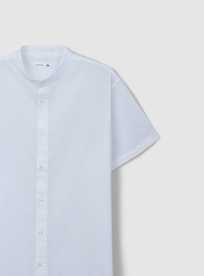 Camicia coreana in misto lino