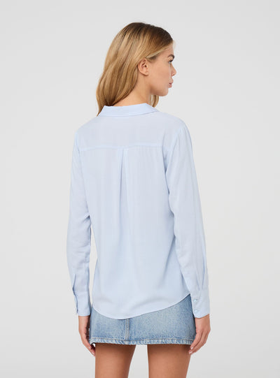 Camicia ampia a tinta unita